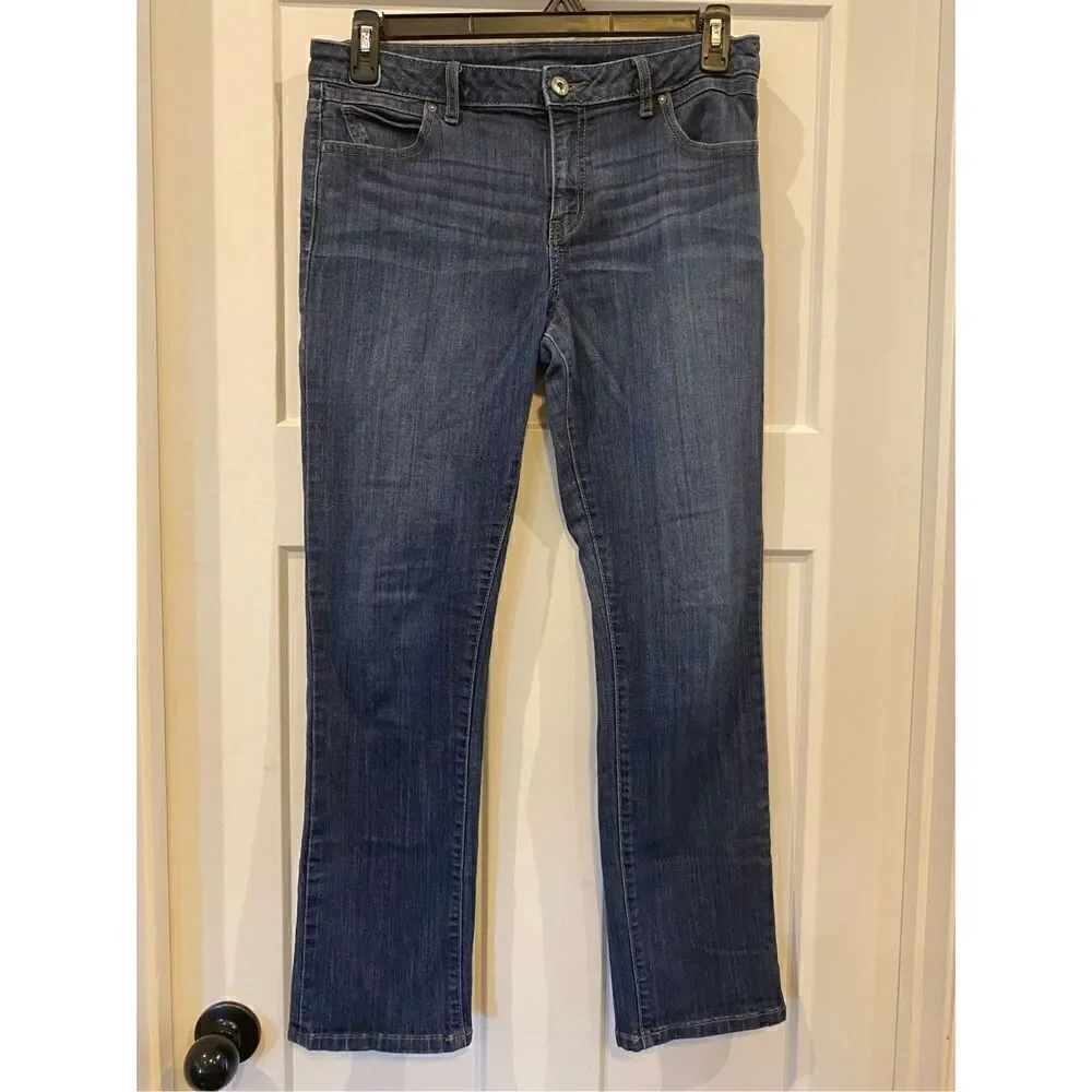 ✅Simply Vera by Vera Wang blue jeans Sz 10 straight